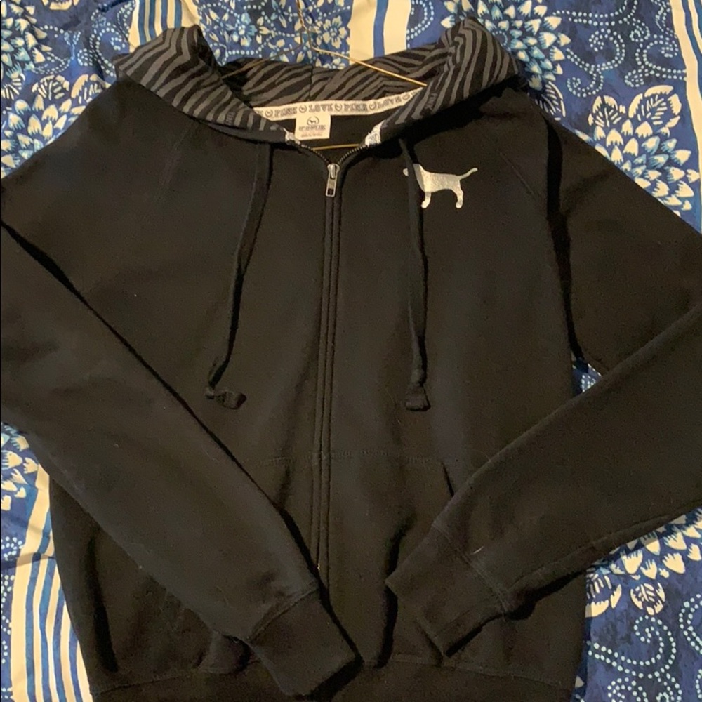 PINK Brand black zip up- Woman’s